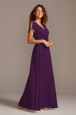 plum purple wedding dress