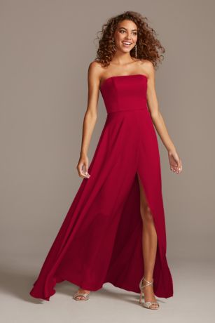 david's bridal strapless bridesmaid