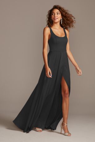 Picture of Crepe-Back Satin Scoop Tank Dress