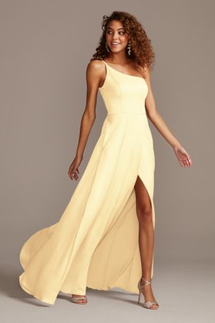 david's bridal canary yellow dress