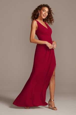 crepe bridesmaid dresses