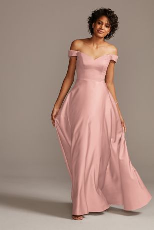 david's bridal ballet pink bridesmaid dress