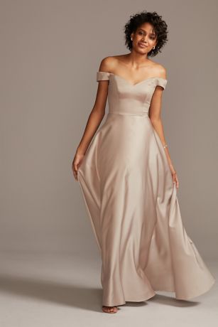 david's bridal biscotti dress