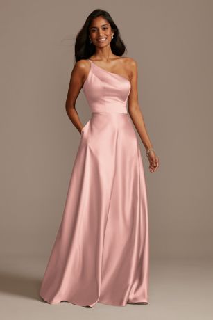 Satin Blush Pink Bridesmaid Dresses Dresses Images 2022 4802