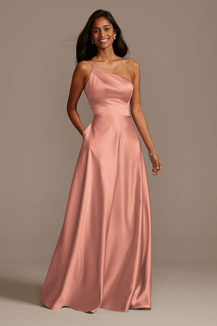 Dusty coral bridesmaid dresses