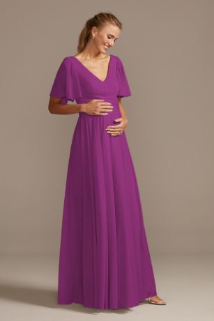 purple maternity bridesmaid dresses