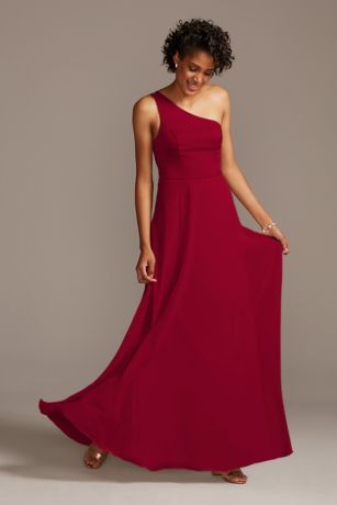 davids bridal one shoulder bridesmaid dress