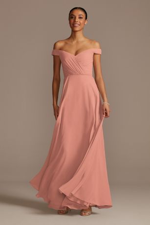 coral wedding bridesmaid dresses