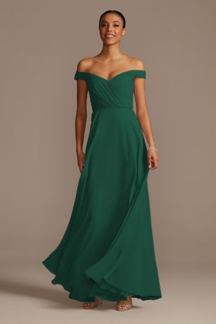 olive green bridesmaid dresses david's bridal Vittoria Scoop-Neck Lace-up Back Maxi Dress in Olive Green main image 0