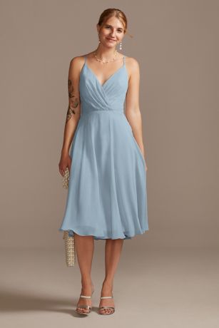 Picture of Spaghetti Strap Chiffon Short Bridesmaid Dress