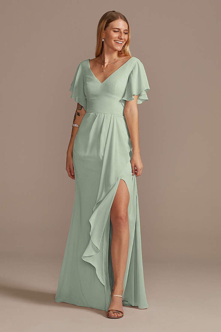 Matron of Honor Dresses with Sleeves