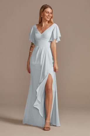 Metallic Silver Bridesmaid Dresses ...