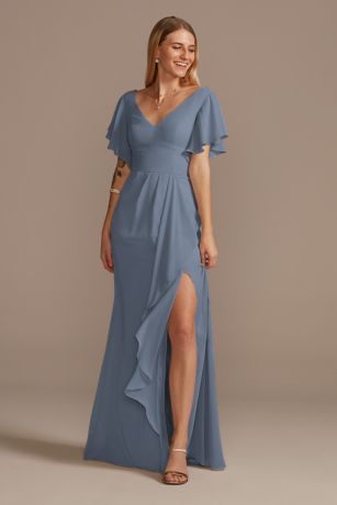 Steel Blue Bridesmaid Dresses | Davids ...