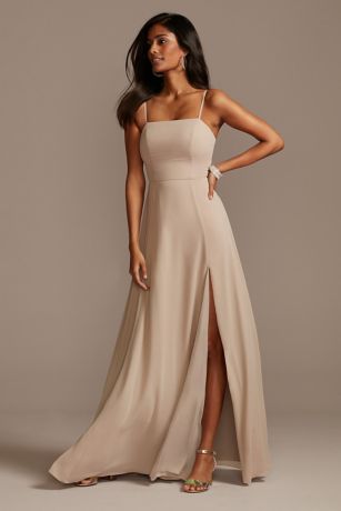 david's bridal biscotti dress