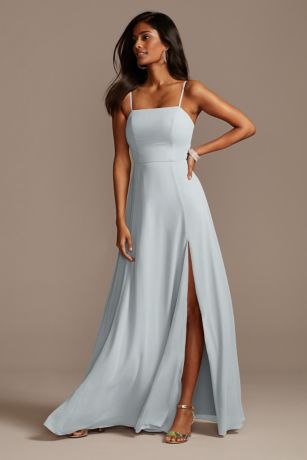 david's bridal silver bridesmaid dresses