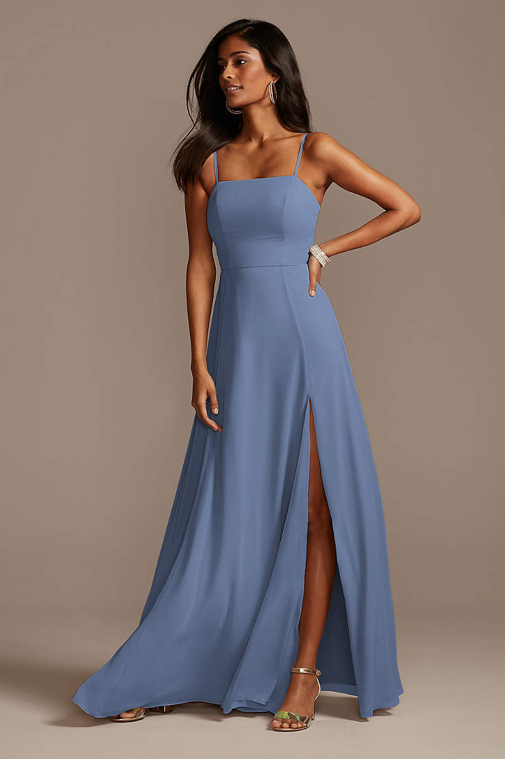 Steel Blue Bridesmaid Dresses | Davids ...