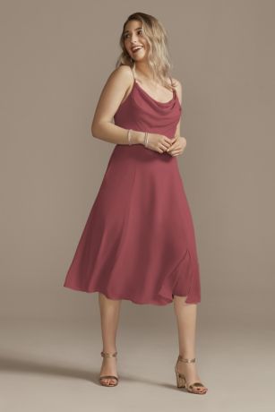Picture of Chiffon Midi Cowl Neck Dress