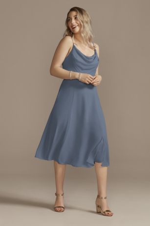 Picture of Chiffon Midi Cowl Neck Dress