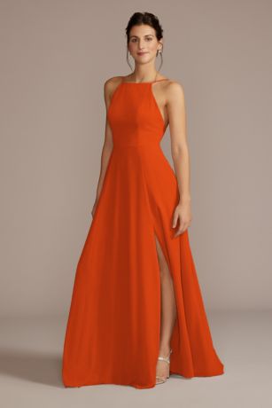 Picture of Chiffon High-Neck A-Line Dress