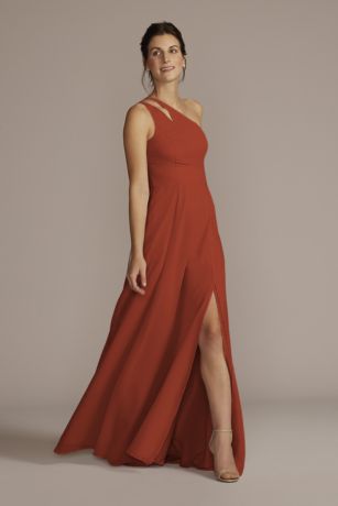 Picture of Chiffon One-Shoulder Cutout Dress