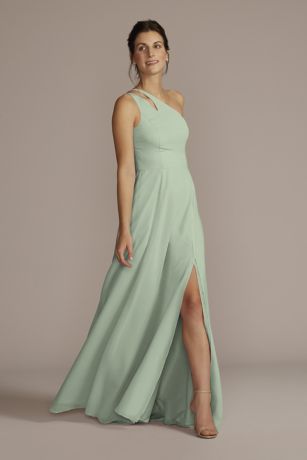 Picture of Chiffon One-Shoulder Cutout Dress