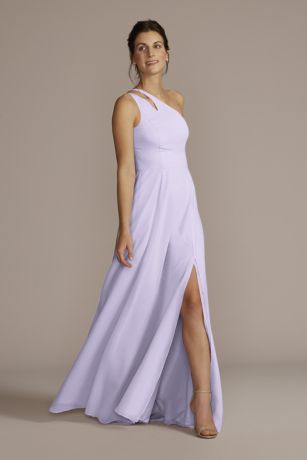 Picture of Chiffon One-Shoulder Cutout Dress