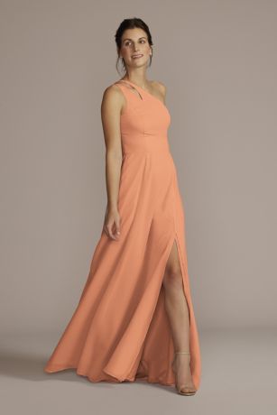 Picture of Chiffon One-Shoulder Cutout Dress