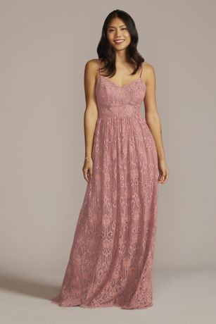 Picture of Lace Spaghetti Strap Bridesmaid Dress