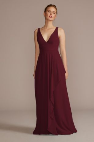 Picture of Chiffon V-Neck Tank Dress with Cascade