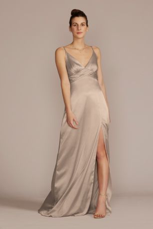 Picture of Stretch Charmeuse Empire Waist Dress