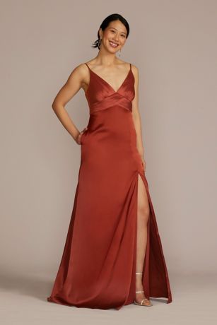 Picture of Stretch Charmeuse Empire Waist Dress