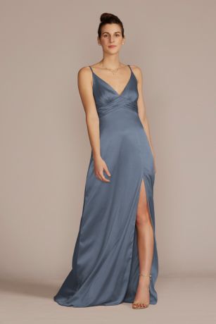 Picture of Stretch Charmeuse Empire Waist Dress