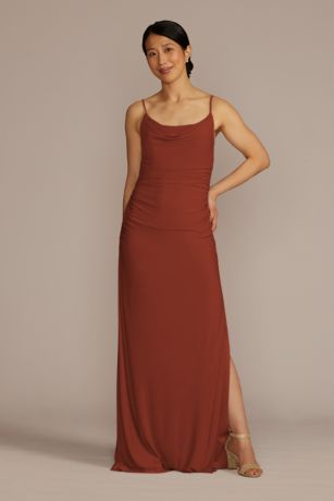 Picture of Ruched Jersey Spaghetti Strap Dress