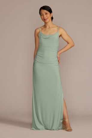 Picture of Ruched Jersey Spaghetti Strap Dress