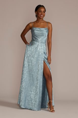 Picture of Jacquard Cowl Neck Dress