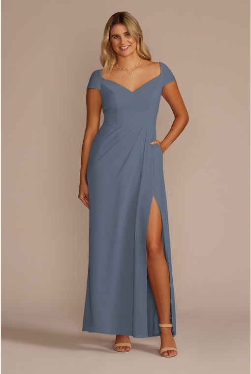 slate blue bridesmaid dresses