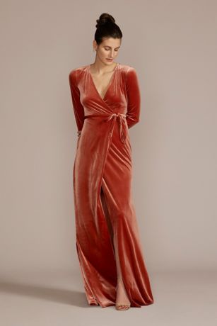 Velvet Bridesmaid Dresses Long, Richly Colored David's Bridal