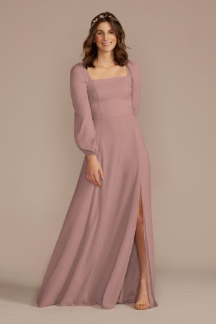 Celebrate DB Studio Long Sleeve Chiffon Dress