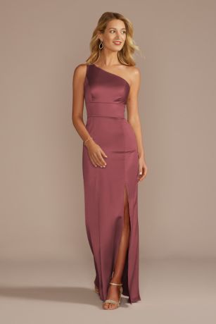Picture of Stretch Satin One-Shoulder Sheath Dress