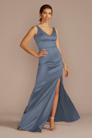 Picture of Stretch Satin V-Neck Tank Sheath Dress