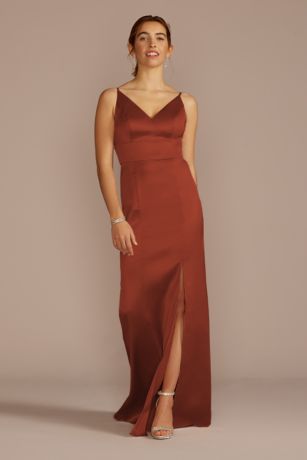 Picture of Stretch Satin Spaghetti Strap Dress