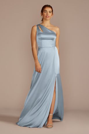 Picture of Stretch Charmeuse One-Shoulder Dress