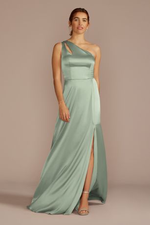 Picture of Stretch Charmeuse One-Shoulder Dress
