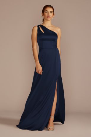Celebrate DB Studio Stretch Charmeuse One-Shoulder Dress