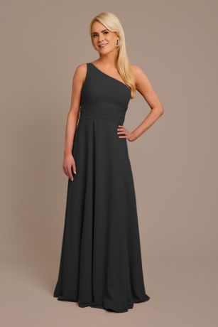 Picture of Chiffon One-Shoulder Dress with Tie