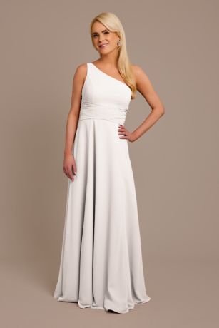 Picture of Chiffon One-Shoulder Dress with Tie