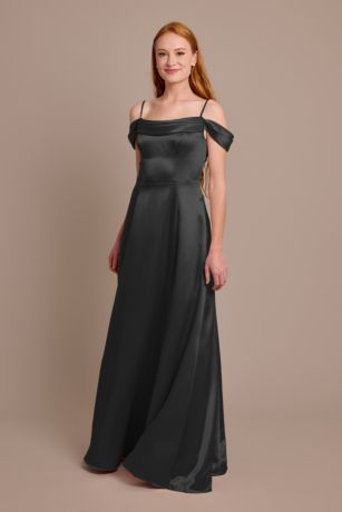 Picture of Luxe Charmeuse Off-the-Shoulder Dress
