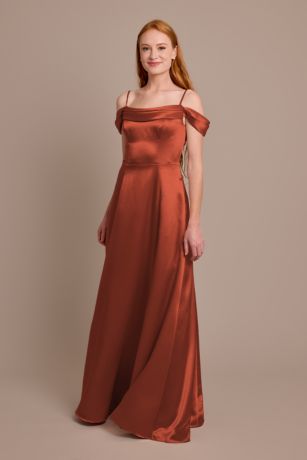 Picture of Luxe Charmeuse Off-the-Shoulder Dress
