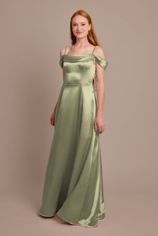 Picture of Luxe Charmeuse Off-the-Shoulder Dress