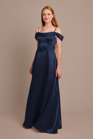 Picture of Luxe Charmeuse Off-the-Shoulder Dress